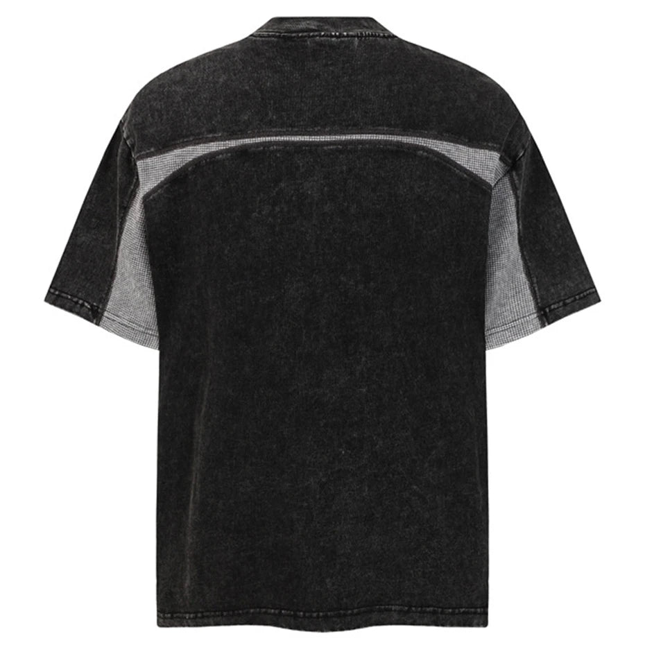 Y2K Vintage Color Block Oversized T-Shirt — front view