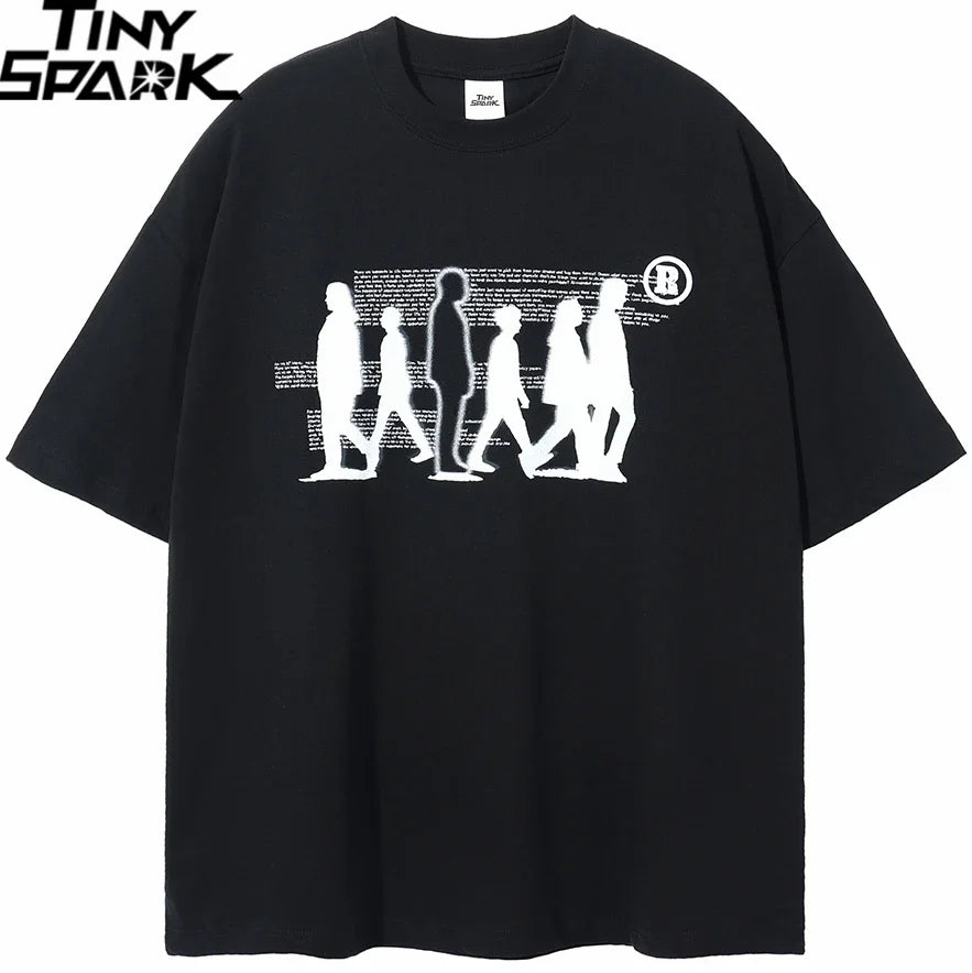 Black Shadow Graphic T-Shirt — front view