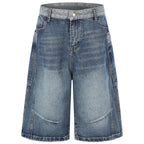 Leg Vintage Loose Denim Shorts — styling shot