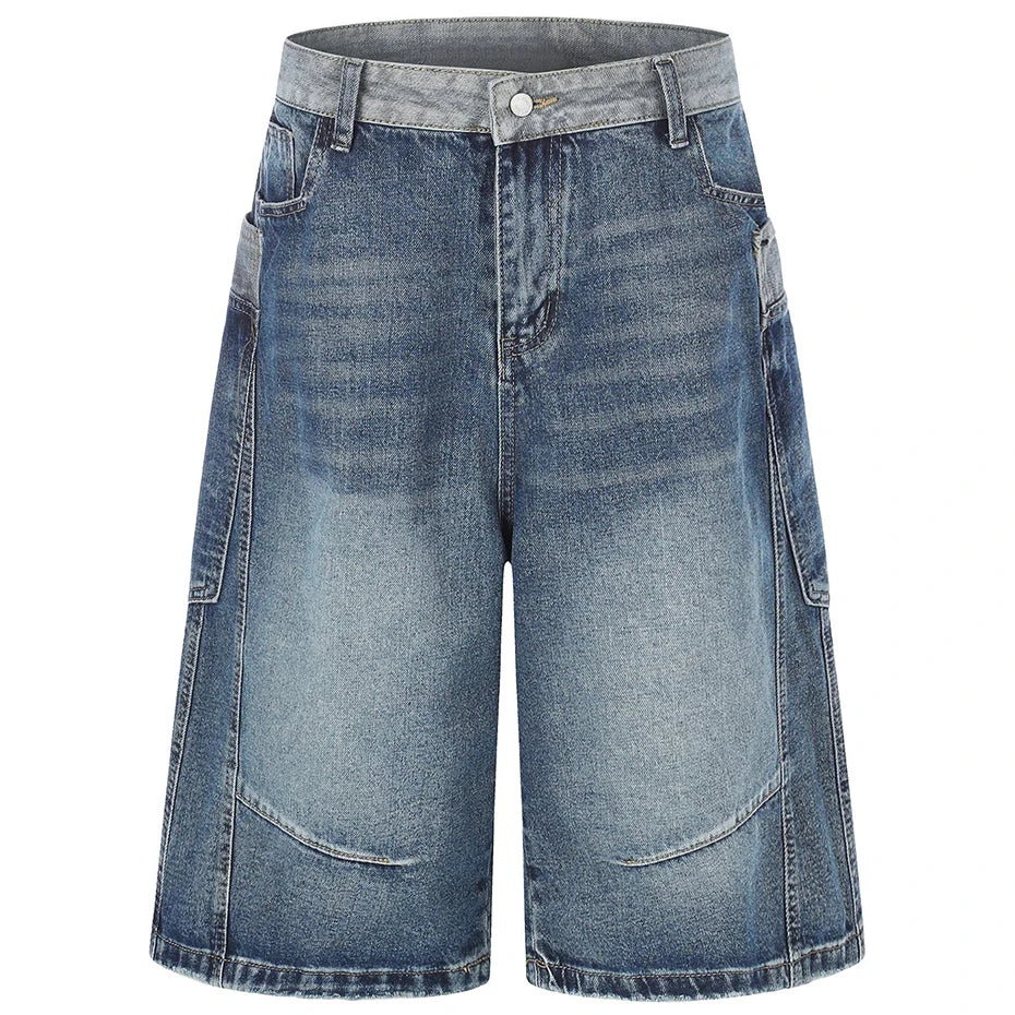 Leg Vintage Loose Denim Shorts — styling shot