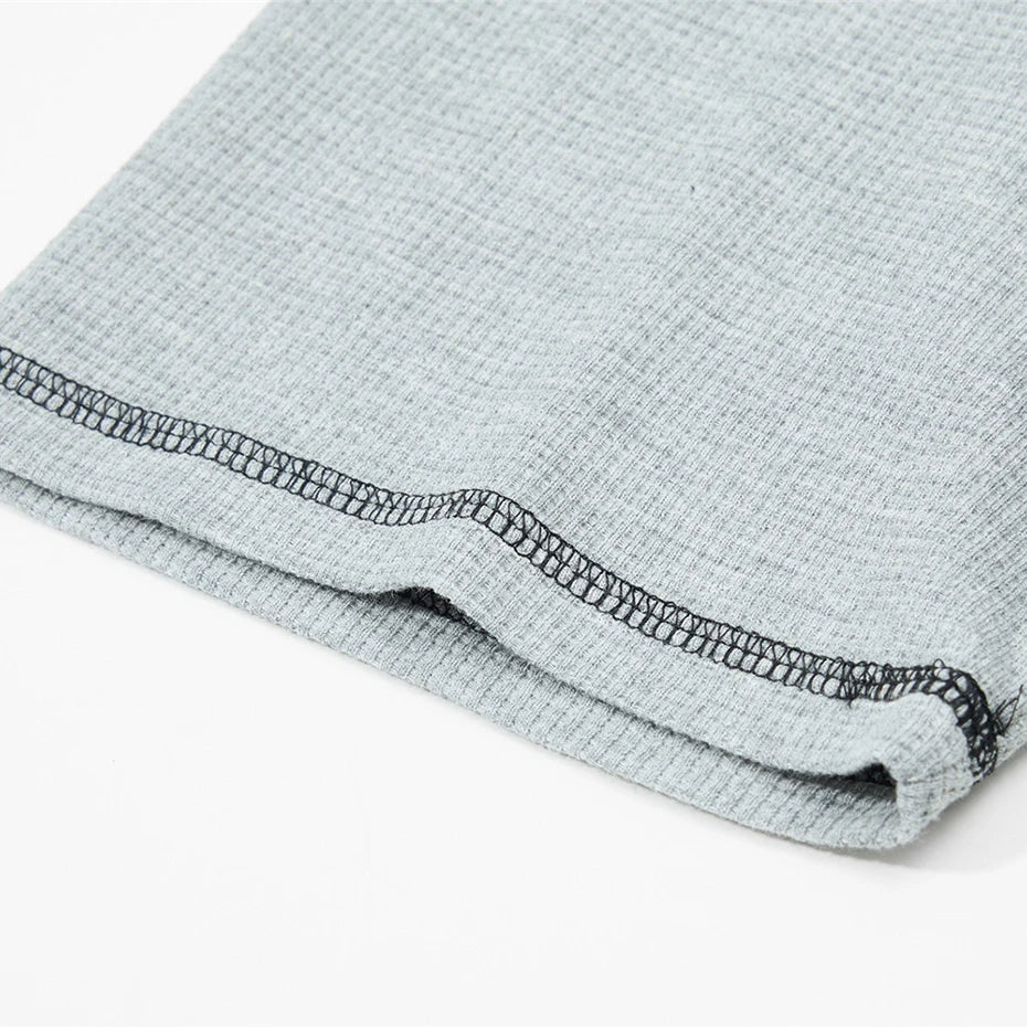 Gray Vintage Graphic Oversized T-Shirt — fabric close-up
