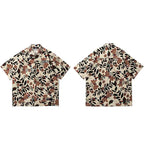 Painted Plant Print Hawaiian Shirt — fit shot