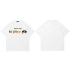 Y2K White Cats Graphic T-Shirt — styling shot