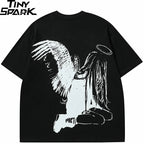 Y2K Cartoon Angel Graphic T-Shirt — front view