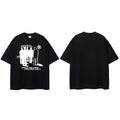 Black Lonely Shadow Graphic T-Shirt — side view