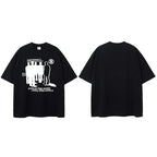 Black Lonely Shadow Graphic T-Shirt — side view