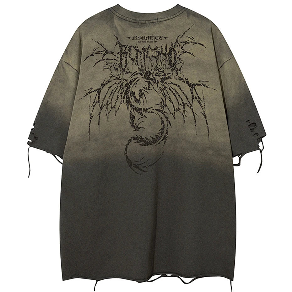 Y2K Vintage Graphic Oversized T-Shirt — front view