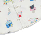 Shirts Cartoon Graphic Loose Shirt — fabric close-up