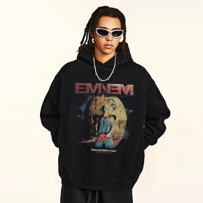 Hooded Vintage Graphic Hoodie — front view