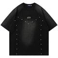 Punk Patchwork Oversized T-Shirt — styling shot