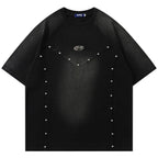Punk Patchwork Oversized T-Shirt — styling shot
