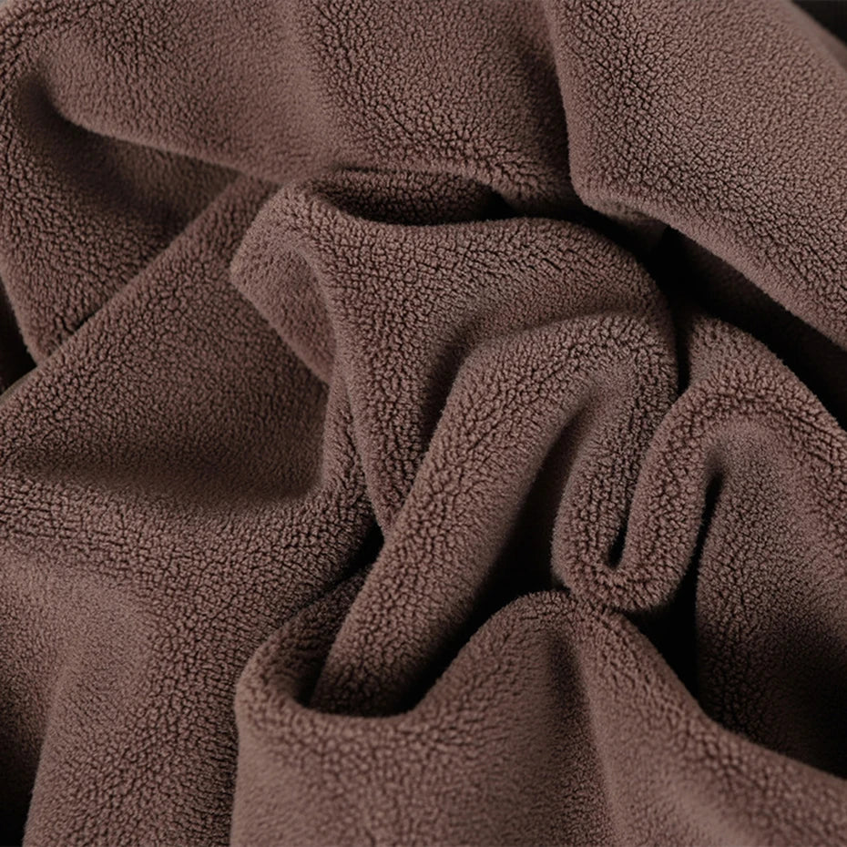 Plush Vintage Oversized Hoodie — fabric close-up