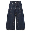Jeans Blue Loose Denim Shorts — styling shot