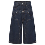 Jeans Blue Loose Denim Shorts — styling shot
