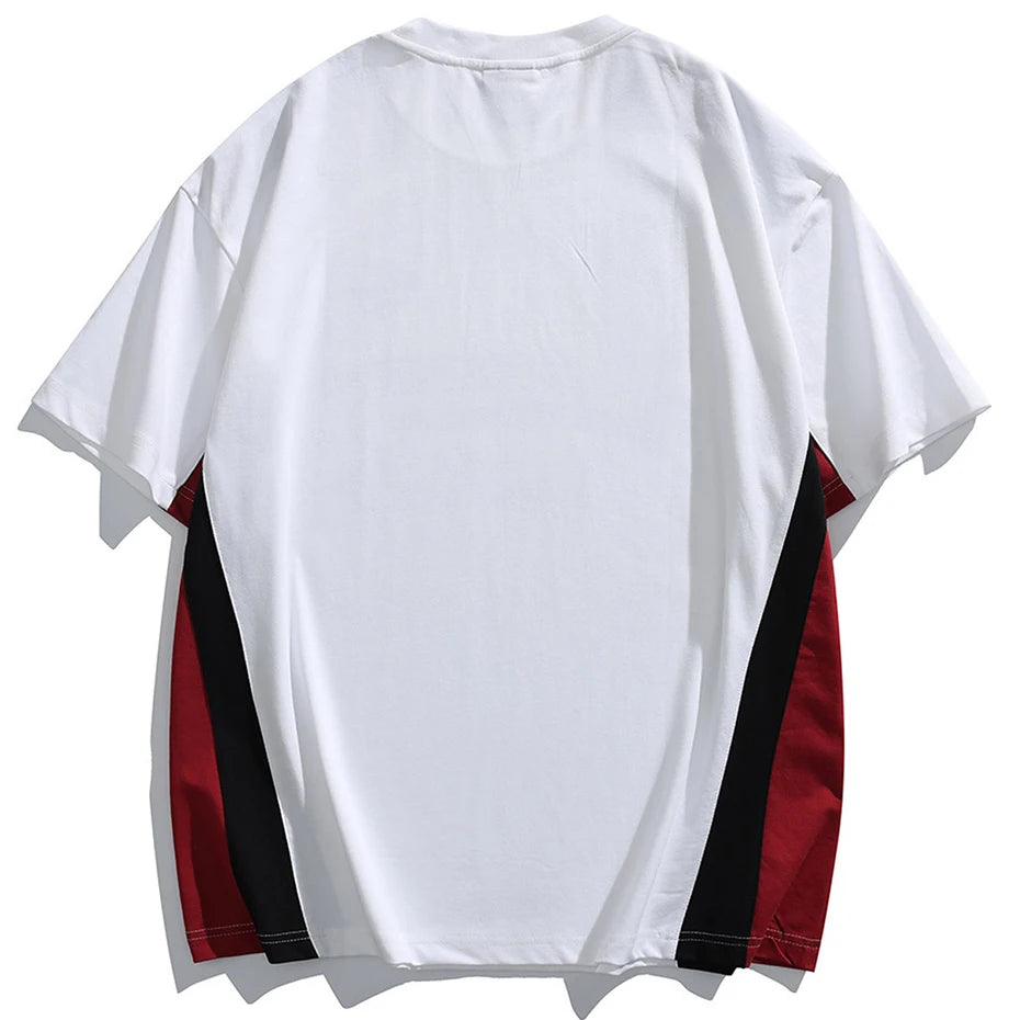 Shirts Vintage Color Block Oversized T-Shirt — detail shot