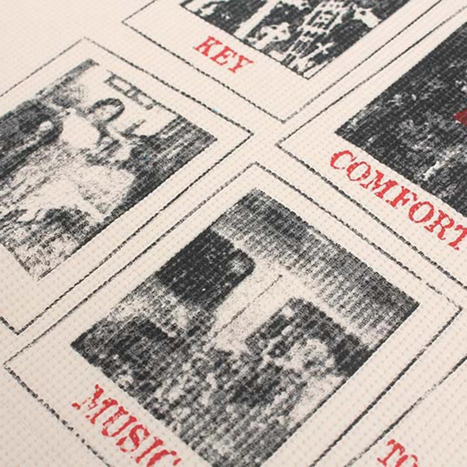 Beige Vintage Graphic Oversized T-Shirt — detail shot