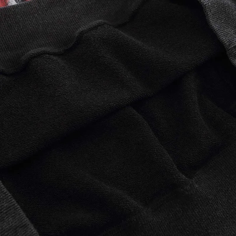 Y2K Black Shadow Graphic Hoodie — back view