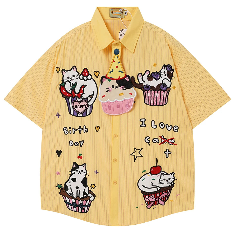 Vintage Cat Graphic Shirt — styling shot