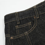 Wide Y2K Loose Denim Shorts — detail shot