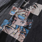 Cartoon Anime Graphic Loose T-Shirt — fit shot