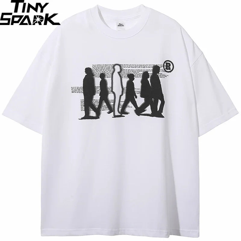 Black Shadow Graphic T-Shirt — fit shot