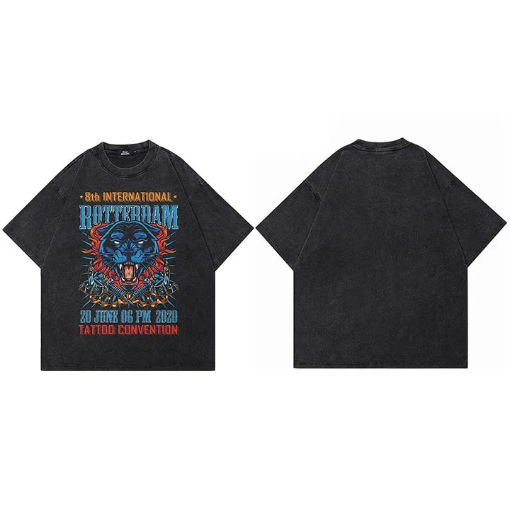 Animal Retro Black Washed T-Shirt — styling shot