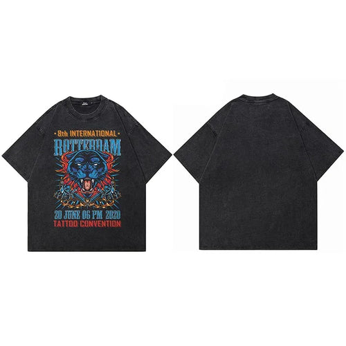 Animal Retro Black Washed T-Shirt — styling shot