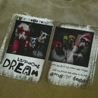 Y2K Dog Graphic Oversized T-Shirt — fit shot
