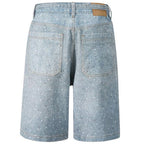 Rhinestone Denim Shorts — front view