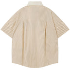 Shirts Vintage Cat Embroidered Oversized Shirt — front view