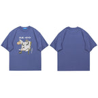 Funny Cartoon Cat Graphic T-Shirt — side view
