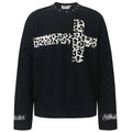 Patchwork Loose Long Sleeve Tee — fabric close-up