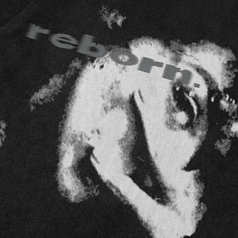 Face Graphic Oversized T-Shirt — front view