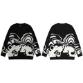 Retro Skull Graphic Knit Sweater — side view