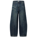 Vintage Blue Denim Wide Leg Jeans — styling shot
