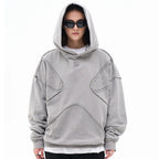 Vintage Patchwork Hoodie — back view
