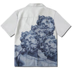 Short Vintage Graphic Loose Shirt — front view