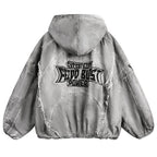 Retro Vintage Padded Oversized Puffer Jacket — front view