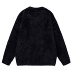 Sweaters Y2K Cat Graphic Knit Oversized Sweater — detail shot
