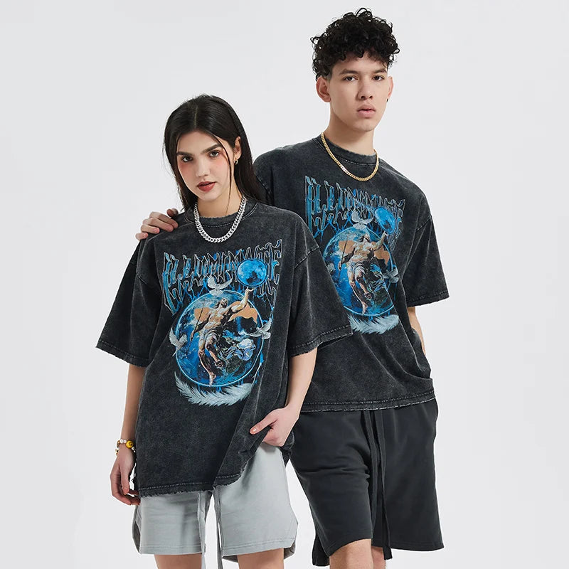 Black Washed T-Shirt — front view