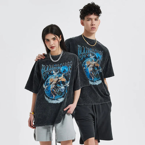 Black Washed T-Shirt — front view