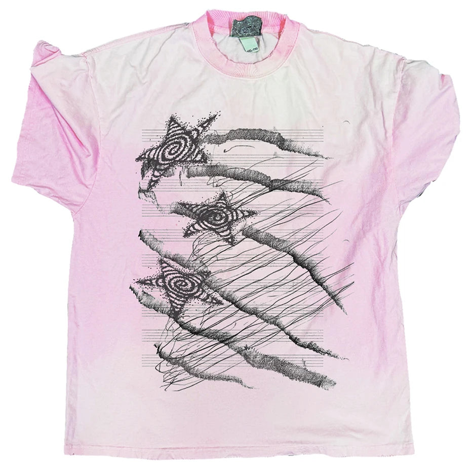 Y2K Tie Dye Graphic Oversized T-Shirt — full look
