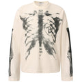 Black Skeleton Graphic Oversized Long Sleeve Tee — back view