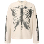 Black Skeleton Graphic Oversized Long Sleeve Tee — back view