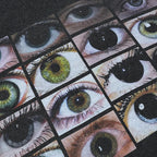 Y2K Black Eyes Washed T-Shirt — detail shot