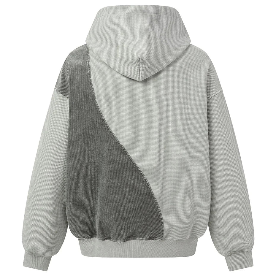 Vintage Color Block Oversized Hoodie — detail shot