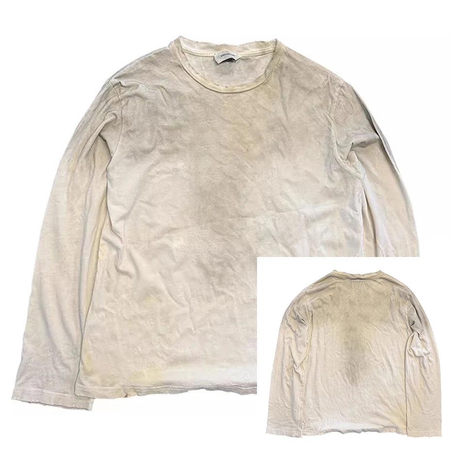 Vintage Oversized Long Sleeve Tee — Solid