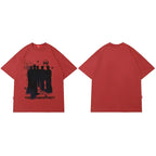 Shadow Graphic Loose T-Shirt — fit shot