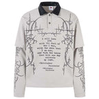 Shirts Vintage Graphic Oversized Long Sleeve Tee — back view