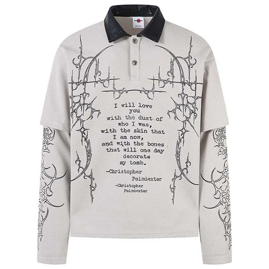 Shirts Vintage Graphic Oversized Long Sleeve Tee — back view